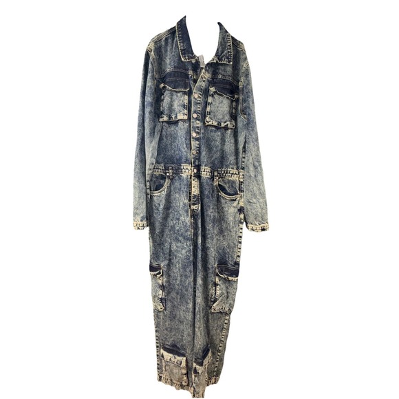 Men's Classic Blue Denim Jumpsuit - Picture 3 of 8